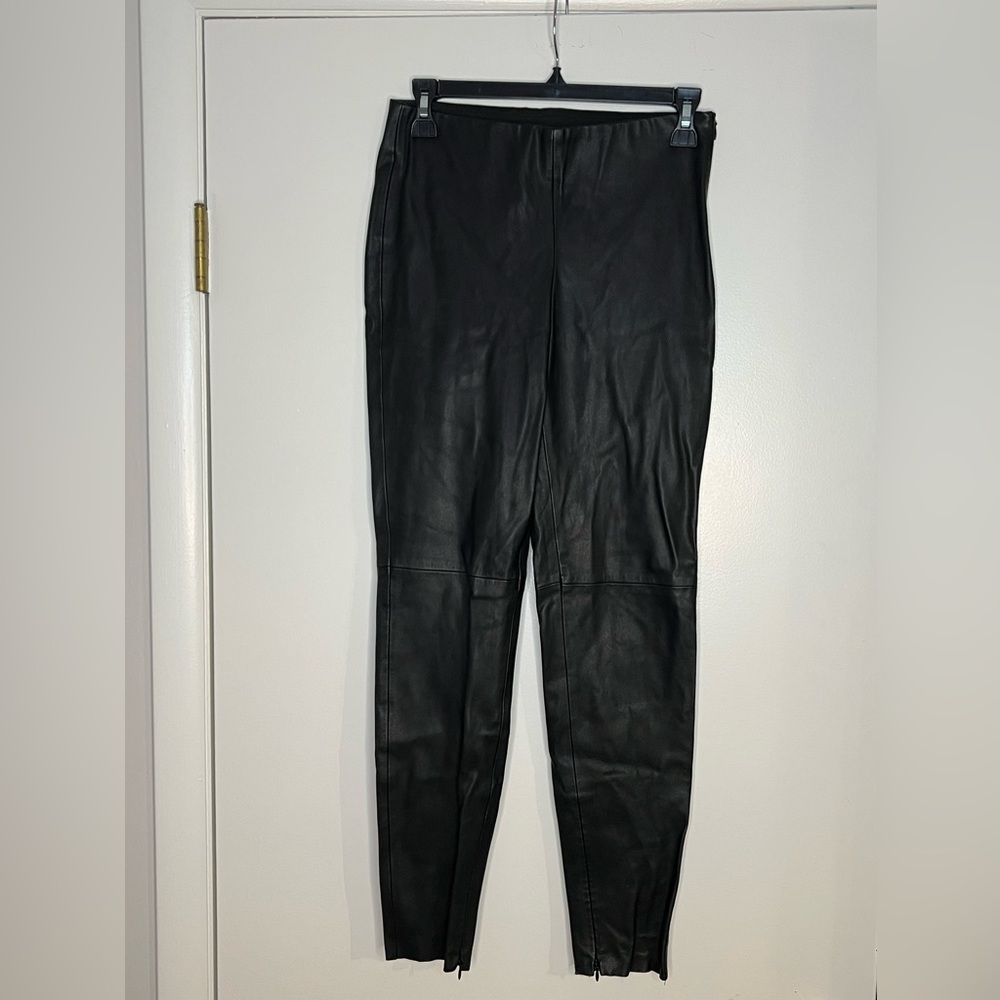 Faux leather pants
